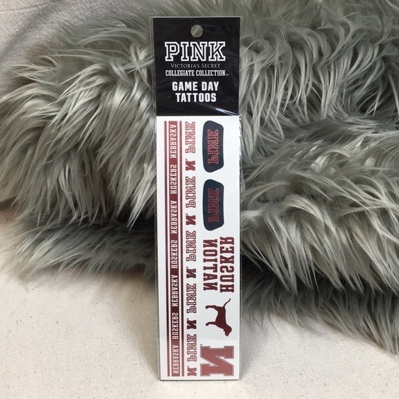 VS Pink Nebraska Huskers Game Day Tattoo pack NEW - Picture 2 of 5